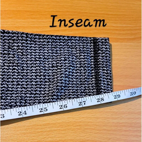 Lululemon Leggings Sz 8 Black White Athletic Compression Skinny Ankle Athleisure - Picture 7 of 10